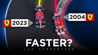 Is Ferrari 2004 FASTER than 2023 around Monza? | 3D Analysis by Formula Addict 1,461,645 views 8 months ago 1 minute, 43 seconds