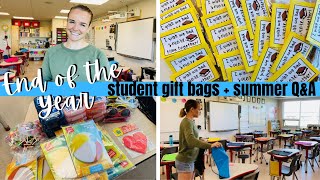 SUMMER TEACHER TAG | End of the Year Gifts for Students + Teacher Q&A