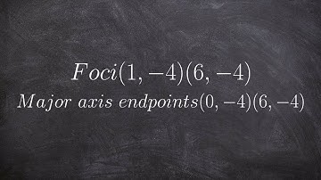 Find the equation of an ellipse give foci and end points of major axis