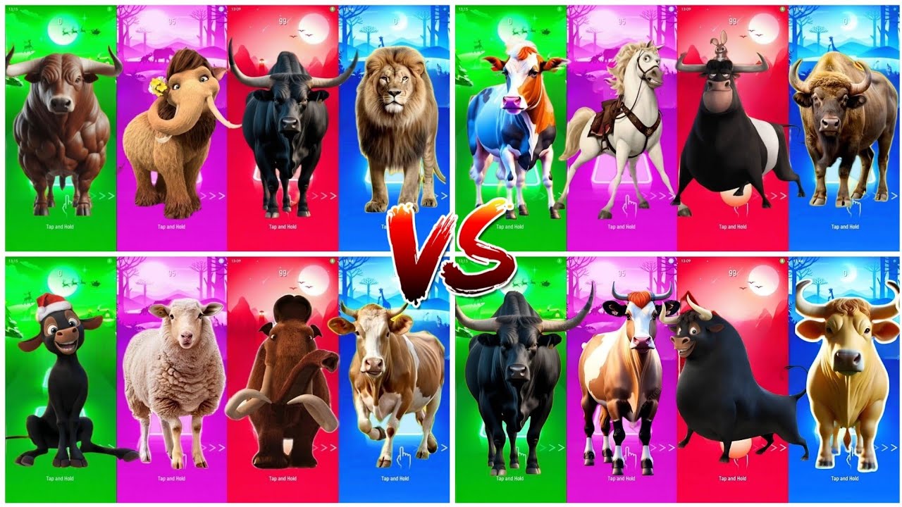 Funny Bull 🐂🆚 Funny Cow 🐄🆚 Funny Ferdinand 🆚 Funny Bull 🐂🆚 Tiles Hop EDM Rush