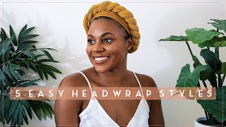 5 Beginner Friendly Headwrap/Turban Styles on Short TWA | The Wrap Life Review