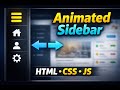 Create a Responsive Animated Sidebar In HTML CSS #WebDevelopment #FrontendDeveloper #bootstrap #html