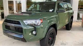 Take a closer look at the interior and exterior of new 2020 toyota
4runner trd pro in army green color. 5640 market st, wilmington, nc
28405 sales: 9...