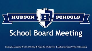 Hudson Schools - June 2, 2021 - Special School Board Meeting