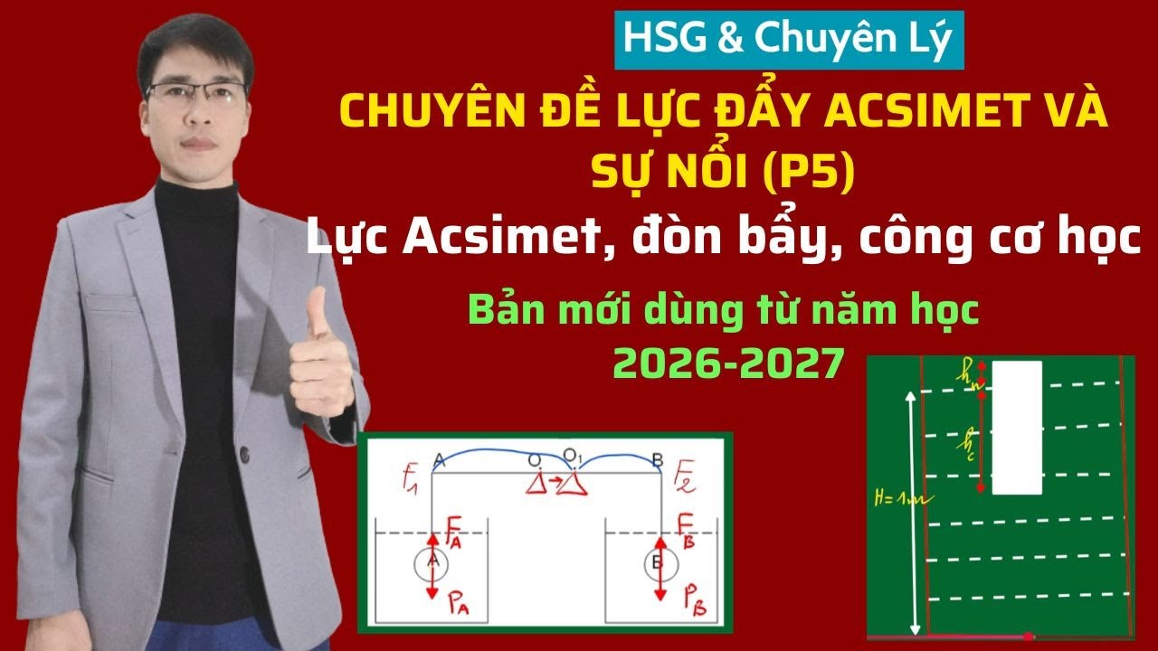 HSG Vật Lý 8 & 9: Chuyên Đề Ác-si-mét Nâng Cao (Phần Cuối) - Đòn Bẩy & Công Cơ Học
