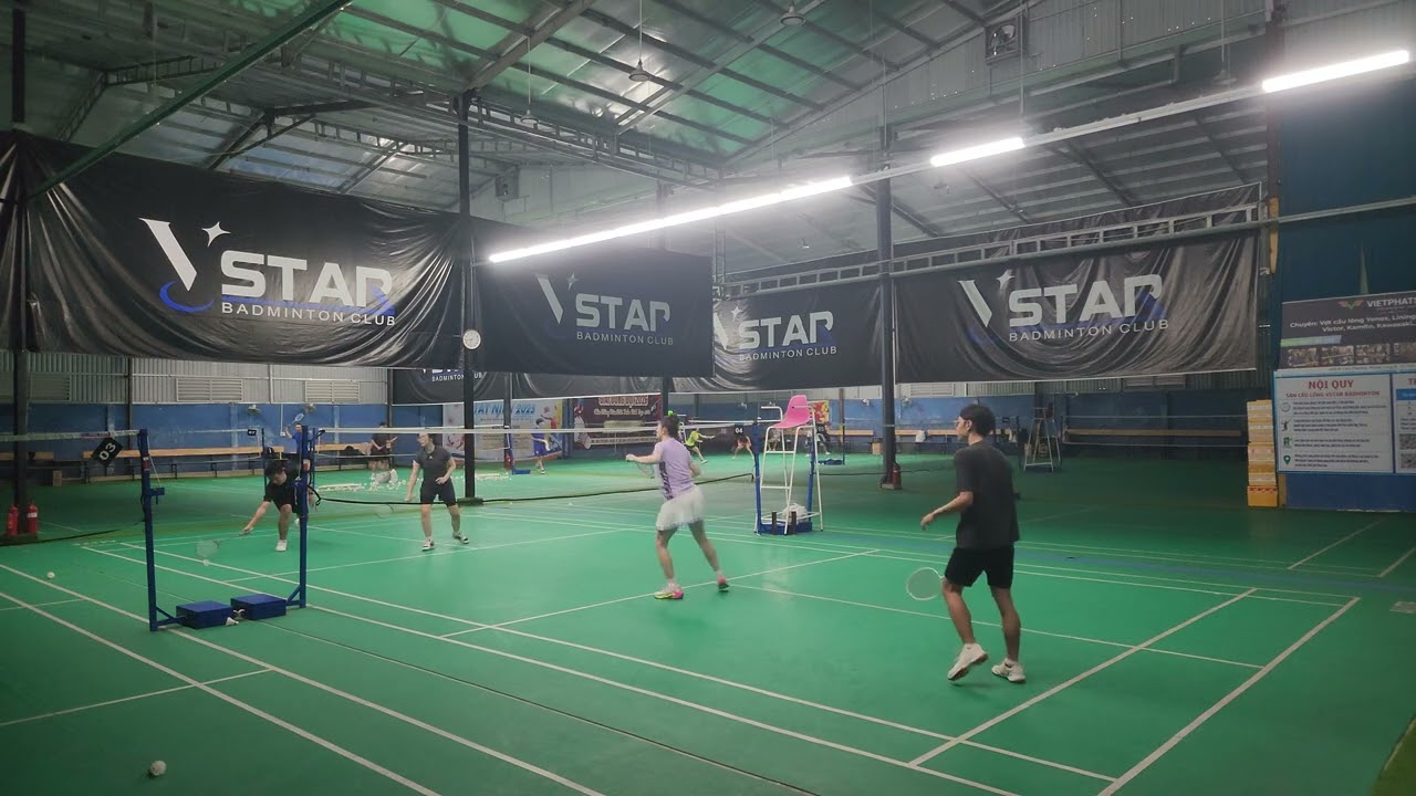 0403 Mix [CLVK ]🤾‍♂️ Thoa / Linh D🏸 Quân / An - HAPTHY Badminton - Sân Cầu lông Vstar