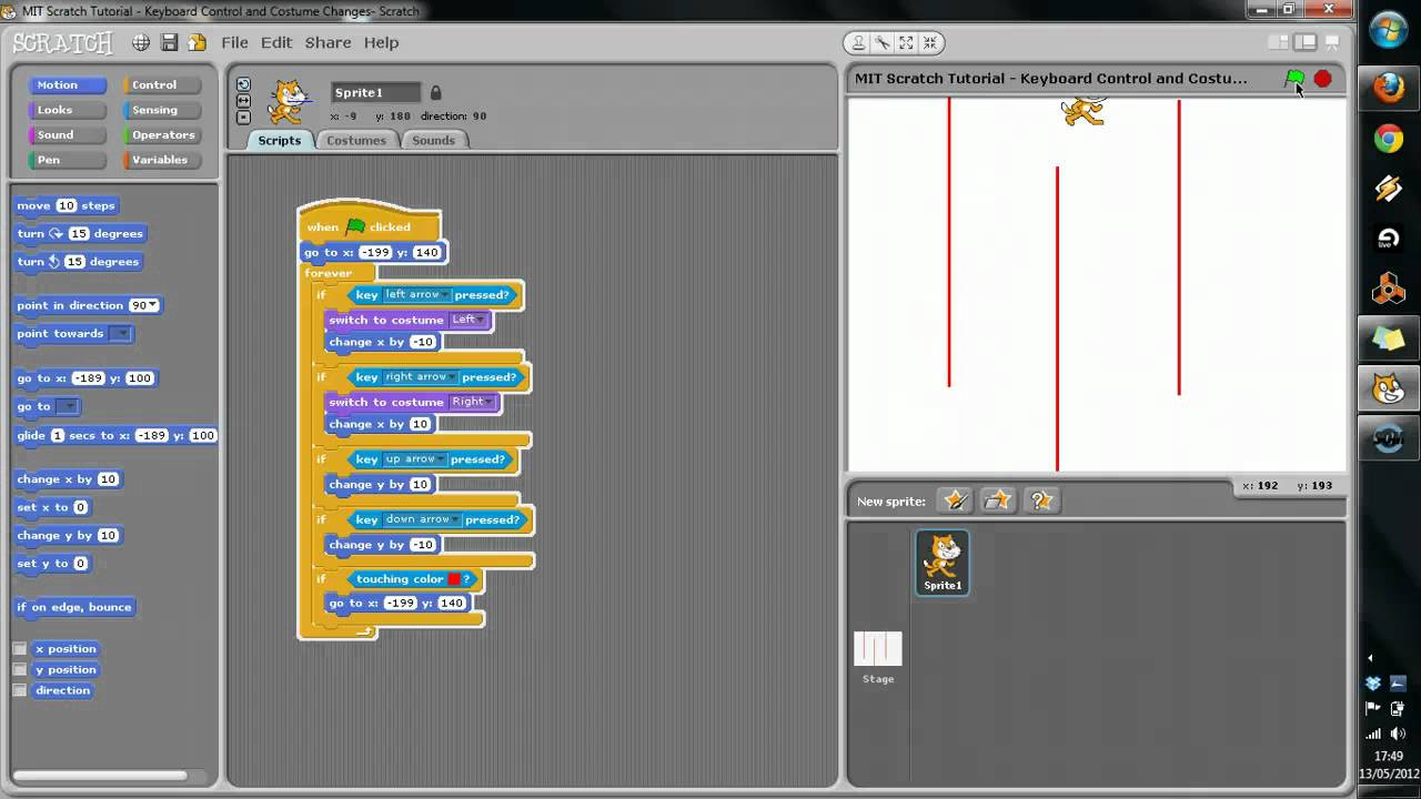 MIT Scratch Tutorial Simple Maze Game YouTube