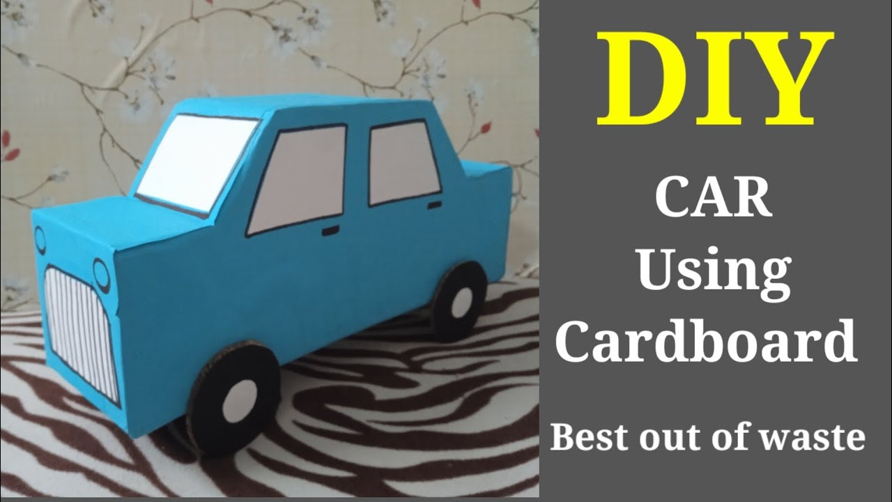 How to make a car model using cardboard diy craft best out of waste
