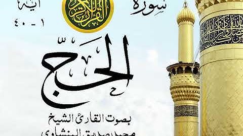 أجمل تلاوة خيالية نادرة إبداع الشيخ محمد صديق المنشاوي - من سورة الحج . نوادر 125 صدى