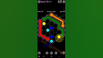 How To Solve Flow Free Hexes Flower Pack Level 75 Med 7x7 Board Walk Through Solution Walkthrough