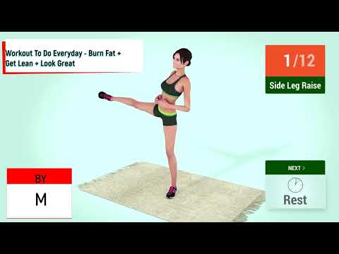 Workout To Do Everyday   Burn Fat + Get Lean + Look Great/ყოველდღიური ვარჯიში   ცხიმების დაწვა + გ