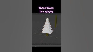 Three Trees In A Minute #blender #gamecreator #3dmodeling