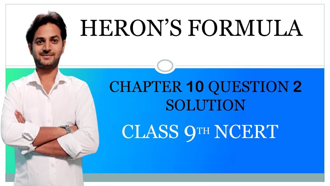 Exercise 10.1 chapter 10 question 2 Heron's formula class 9th math ...