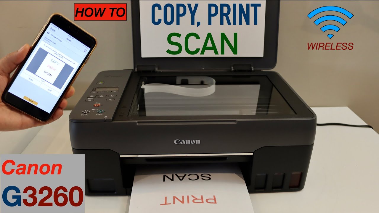 How To Scan, Print & Copy with Pixma G3260 All-in-one Printer?