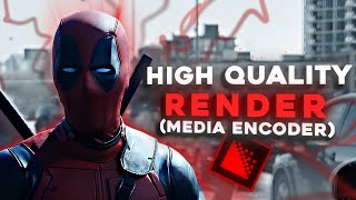 High Quality 4k Render | After Effects  Media Encoder | Beginner Guide