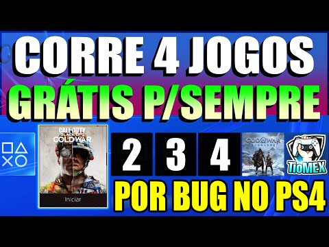 CORRE 4 JOGOS GRÁTIS PRA SEMPRE NO PS4 POR BUG 