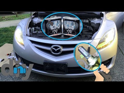 How To Replace 2012 Mazda 6 Headlight Bulbs | No Jacking Required!