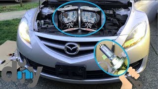 How To Replace 2012 Mazda 6 Headlight Bulbs | No Jacking Required! - Youtube