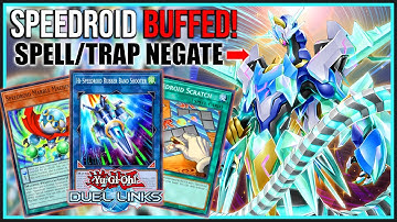 *NEW* SPEEDROID INSANE NEW SKILL and SUPPORT! S/T Negate Synchro! COMBO Decklist [Duel Links Replay]
