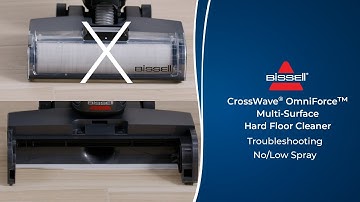 Troubleshooting No / Low Spray | CrossWave® OmniForce™ All-in-One Multi-Surface Cleaner