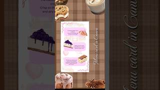 Design a Stunning Cafe Menu in 60 Seconds! 🍰✨ #Shorts #CanvaHacks #MenuDesign #YouTubeShorts