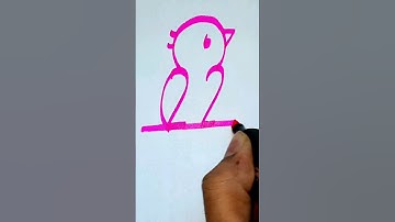Bird Drawing 🐦 with numbers #shorts #art #viral