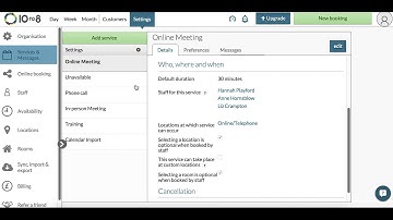 Setting Availability for Staff & Locations - 10to8 Online Booking System