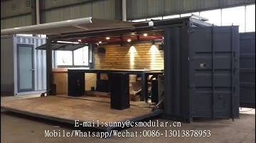 20ft hydraulic pop up coffee shop/cafe/showroom/booth/fast food/restaurant container house