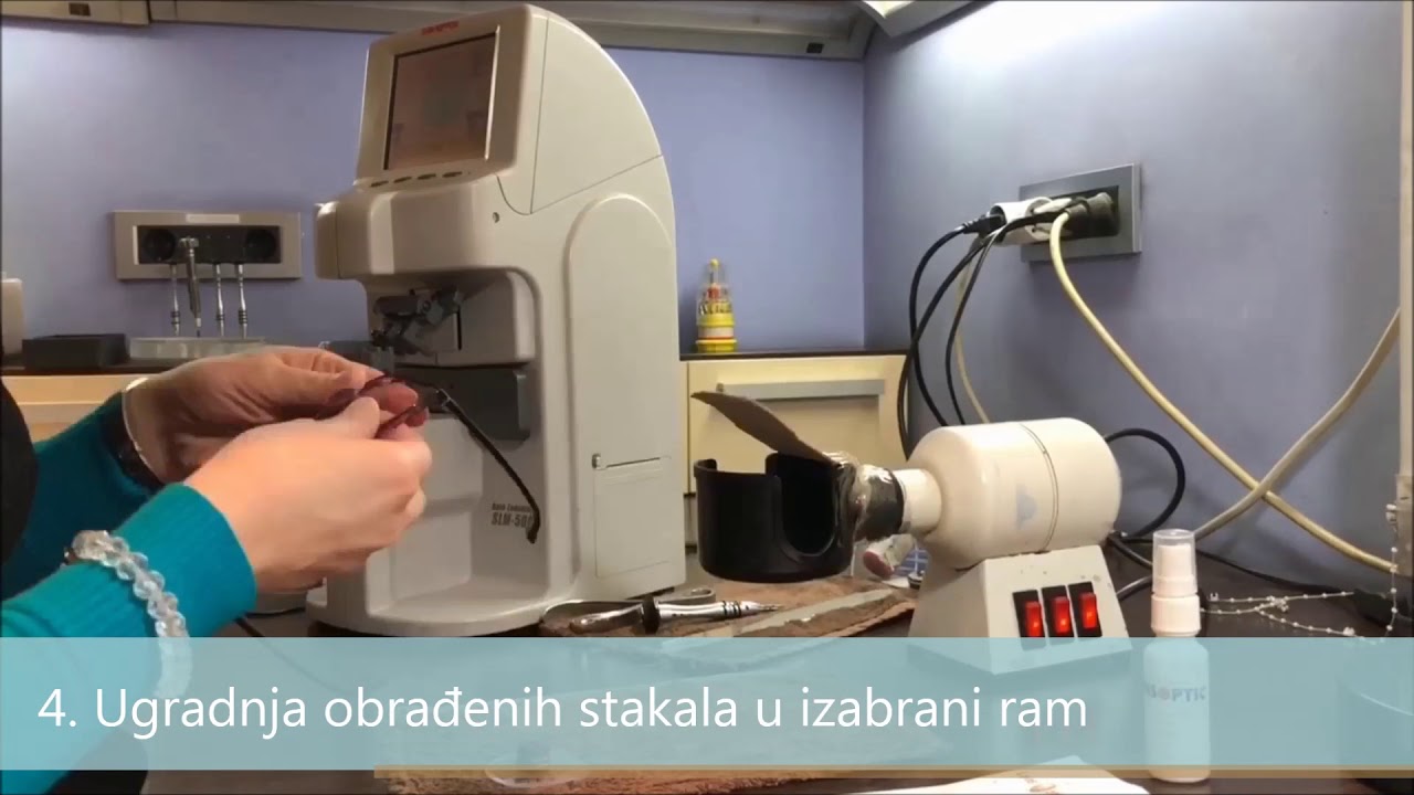 Proces ugradnje stakala u dioptrijski ram