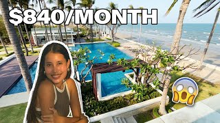 $840/Month (30,000THB) Hua Hin Beach Front 2 Bedroom Condo