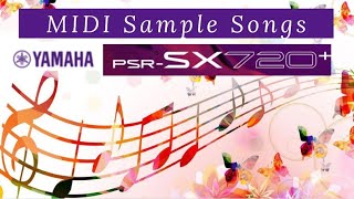 Yamaha PSR-SX720  Electronic Keyboard | MIDI Sample Songs in Yamaha PSR SX720  | MIDI in PSR SX720 