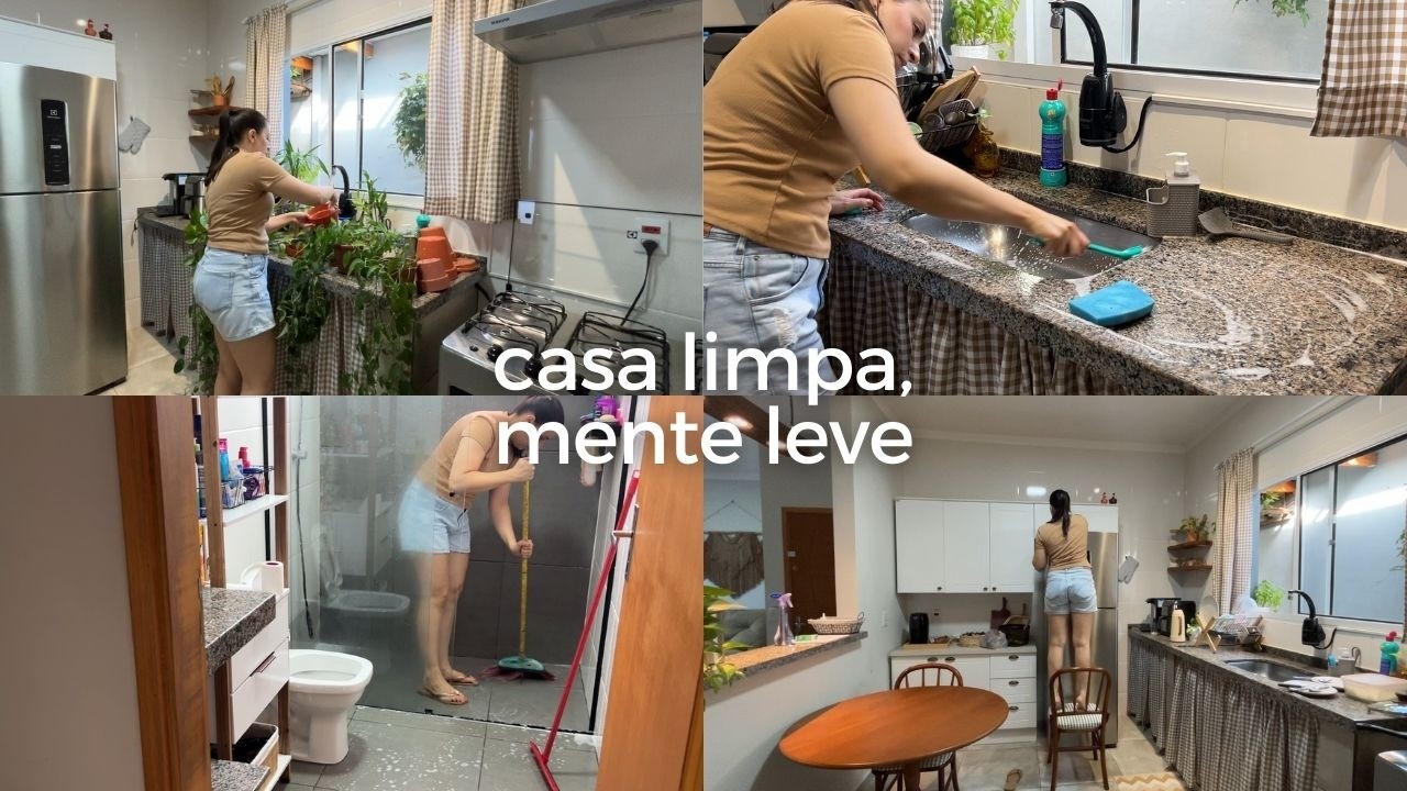 Como deixo minha casa limpa e organizada, faxina completa para trazer paz e aconchego