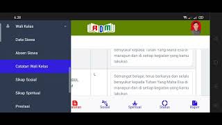 CARA Mengisi Raport RDM . Tambahan Wali kelas