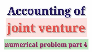 Joint venture| method-books mentained by each or one co venture| numerical problem | part 4