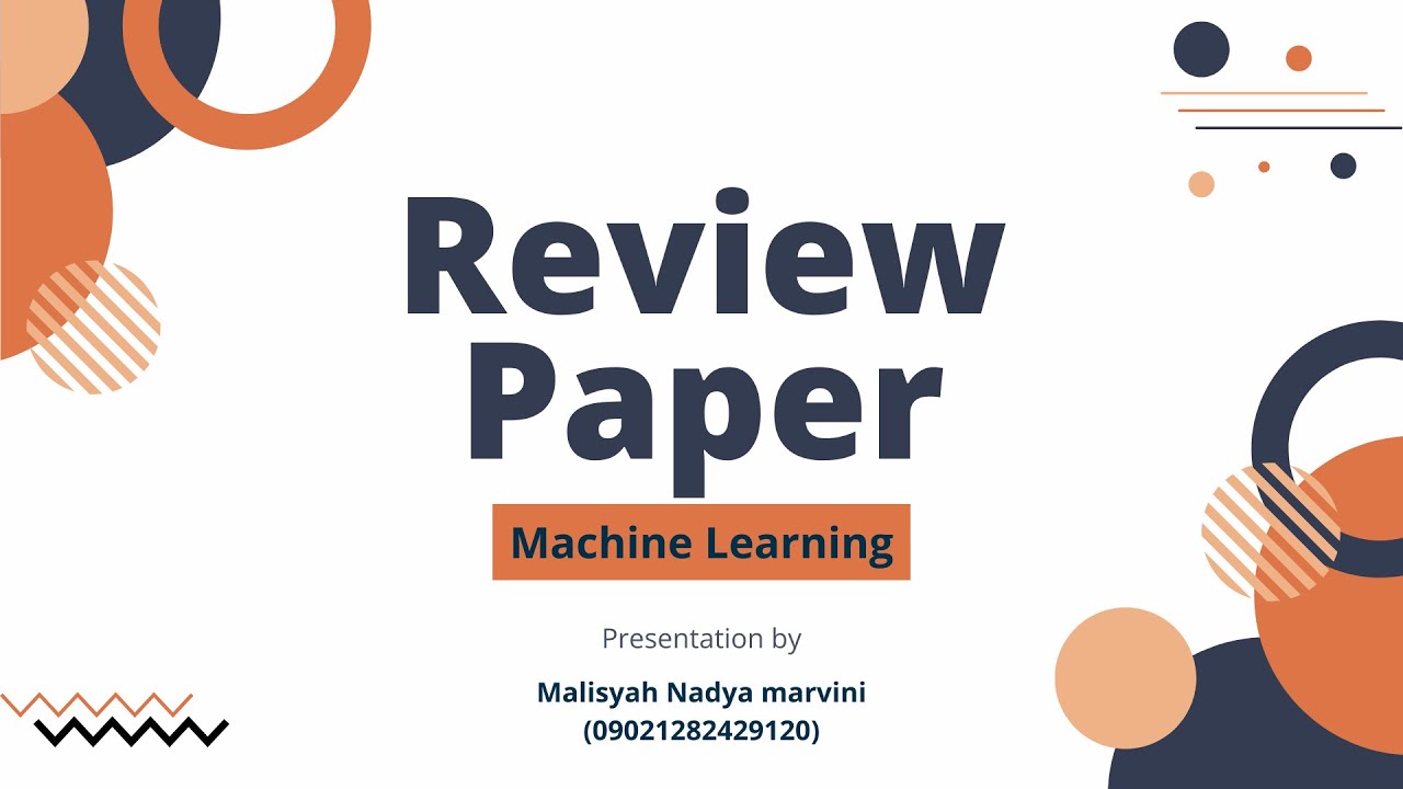 Review Paper Machine Learning - YouTube
