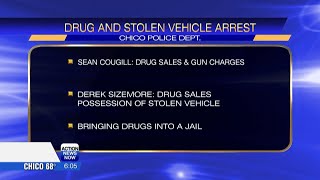 Chico police arrest 2 suspects after finding a stolen vehicle, a loaded handgun and fentanyl