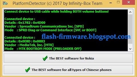 how to check All Mobile | Platform Detector v1.00 MTK SPD Qualcomm usb ports