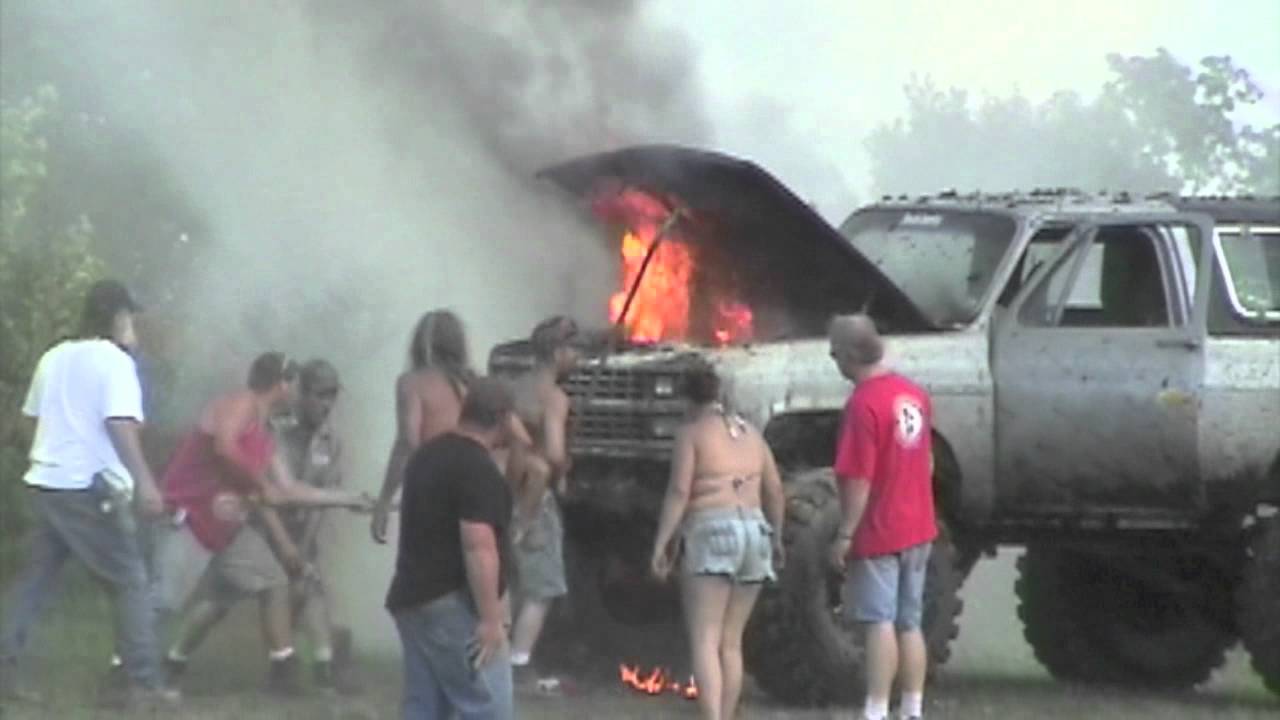 Mud Truck Engine Fire