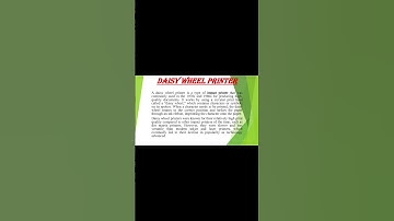 Fundamentals of Computer| What is Daisy Wheel Printer?|#shortvideo#shorts@COMPUTERTUTORIAL918#viral
