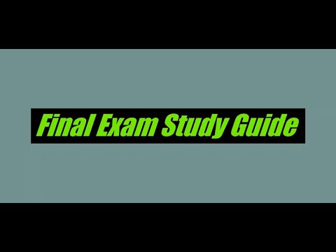 Final Exam Study Guide - YouTube