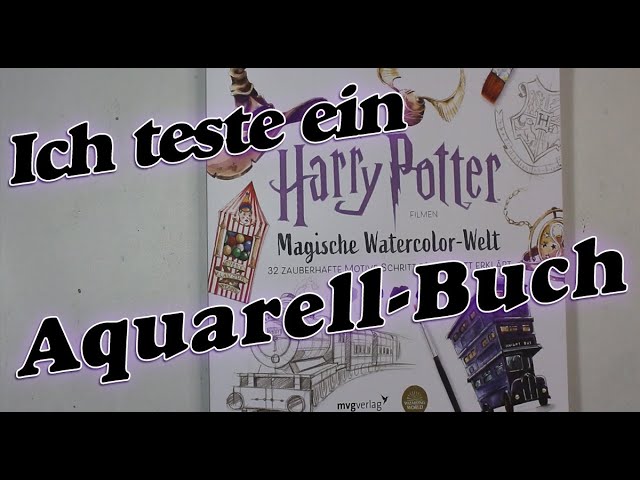 HARRY POTTER Watercolour Magic : complete REVIEW ! 32 step by step  watercolours ! 