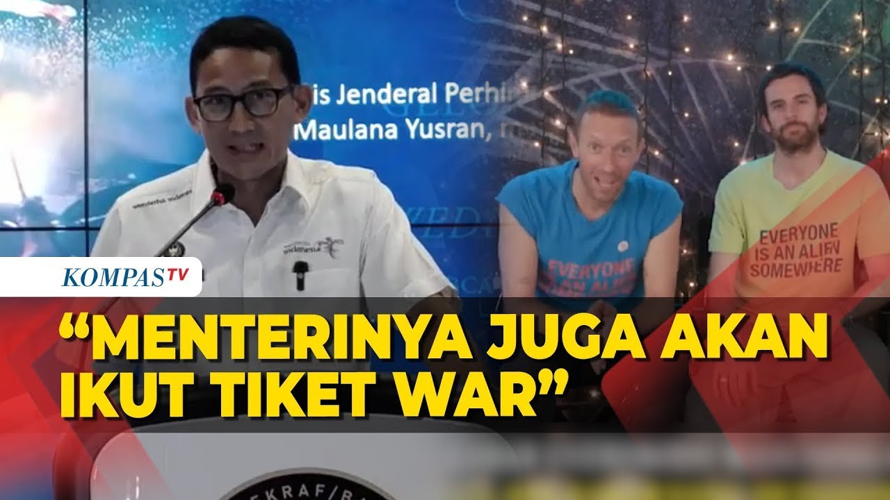 Menparekraf Sandiaga Uno Bakal Ikut War Tiket Konser Coldplay di