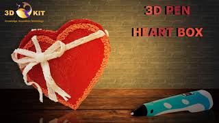 3D Pen | HEART BOX WITH A GIFT | HOW TO MAKE A HEART BOX WITH A 3D PEN