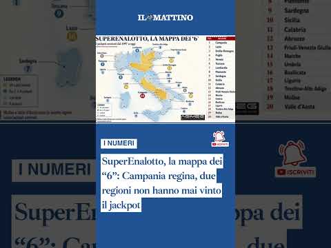 Video SuperEnalotto, la mappa dei 6: Campania regina, due regioni non hanno mai vinto il jackpot