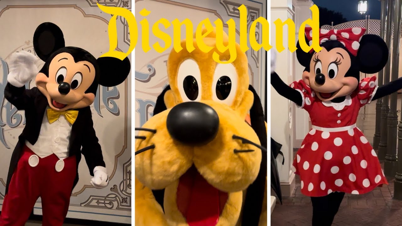 Meeting Mickey, Minnie & Pluto | Disneyland Walkthrough Feb 2024