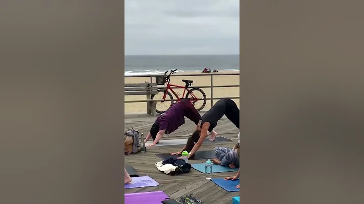 Jennifer Vafakos of Inlet Yoga teaching at the 201...