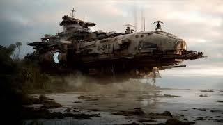 Post-Apocalyptic Shelter on the Coast | Sci-Fi Ambience for Sleep, Study, Relaxing