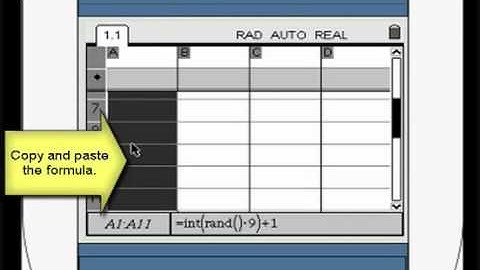 TI-Nspire Mini-Tutorial: Creating a Random Number Table
