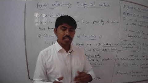 L8: WRE | Factor affecting duty of water & improving duty|