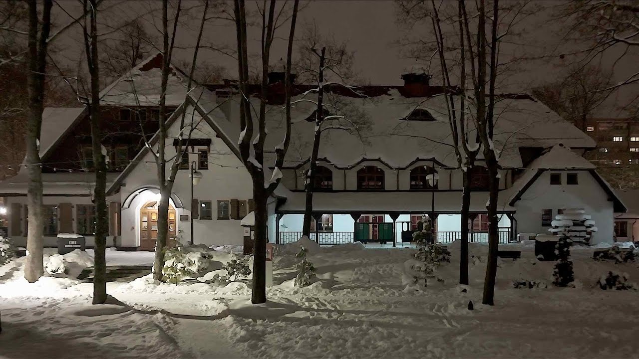 Zima Giszowiec nocą | Gieschewald